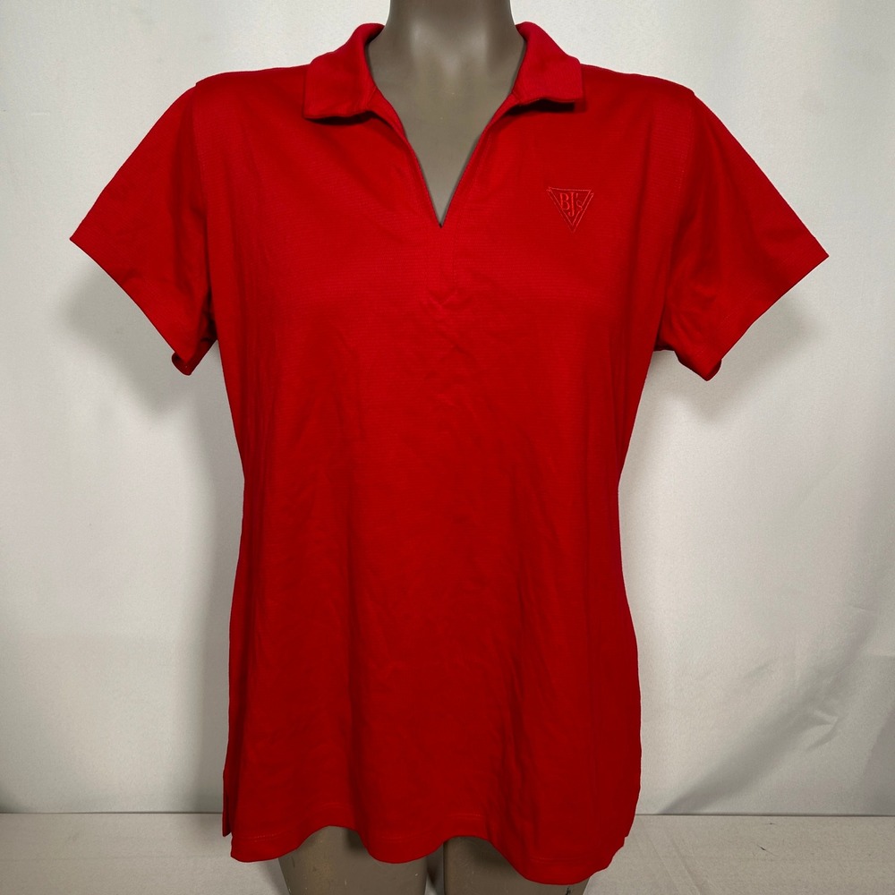 BJ's Restaurant Red Employee Polo Work Shirt Women's LARGE